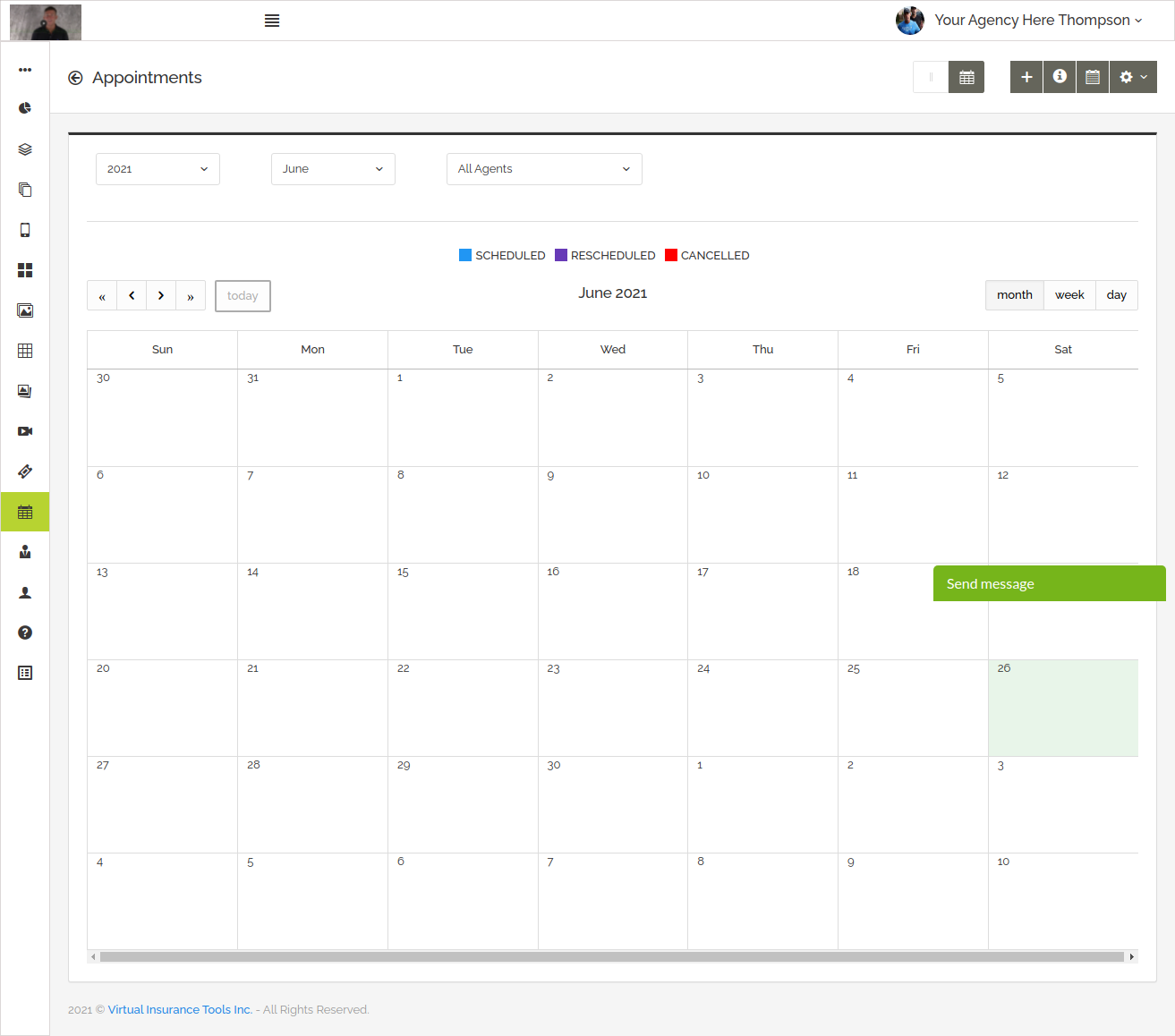 Online calendar