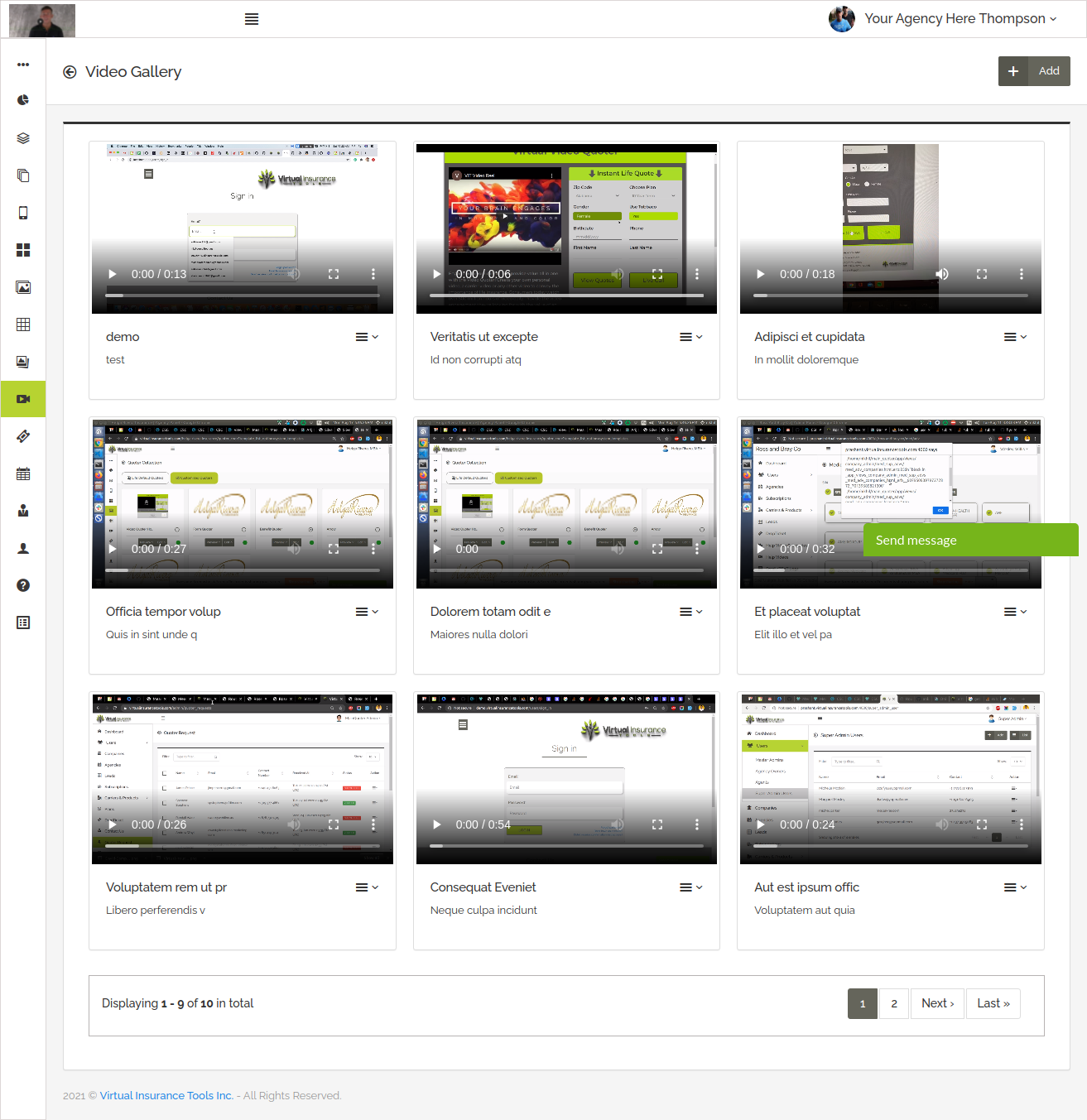 Video gallery